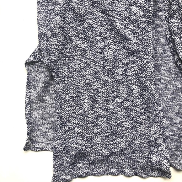 Lane Bryant Long Duster Sweater Open Front Loose Knit Cardigan Blue Marled - Picture 6 of 11